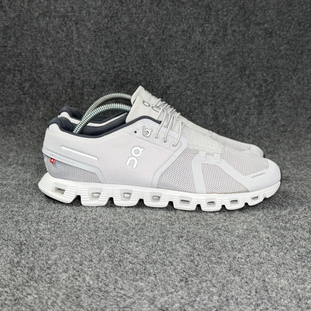 On Running Cloud 5 Shoes Men's 9.5 Glacier Grey Athletic Run Training Sneakers